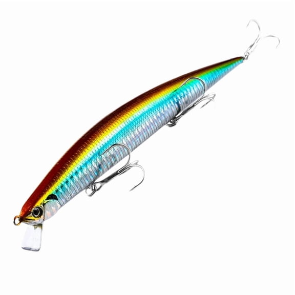 Floating Wobbler Fishing Lure Saltwater Jerkbait 175mm/27g Slow Suspending Lure for Surf Fishing Halibut & C