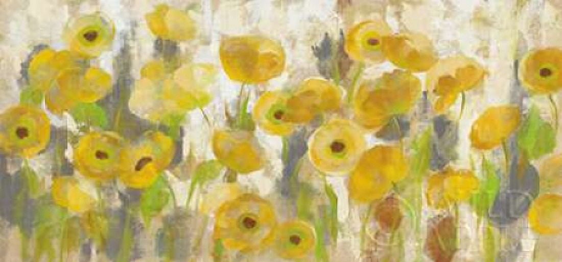Floating Yellow Flowers I Canvas Art - Silvia Vassileva (10 x 20)