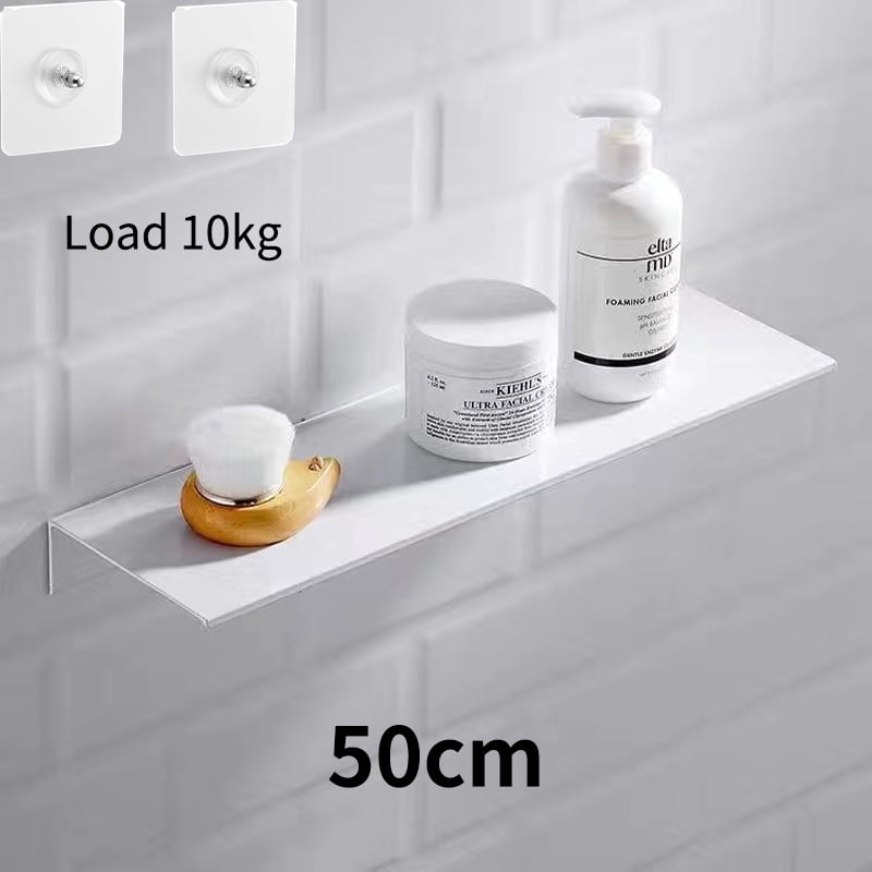 Floating bathroom shelves without drilling storage wall rack home ...