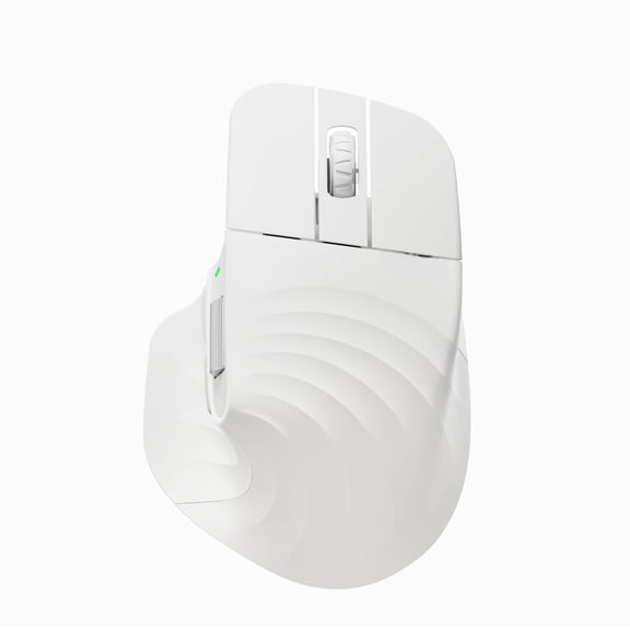 Floating ergonomic 6D side roll mouse with three modes, wireless, Bluetooth, silent, suitable for charging, business, office, home use.,white