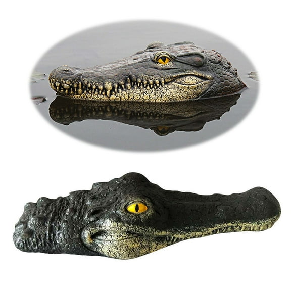 Floating for Crocodile for Head Water Decoy Simulation Realistic Alligator Pond Pool Garden Art Decoration