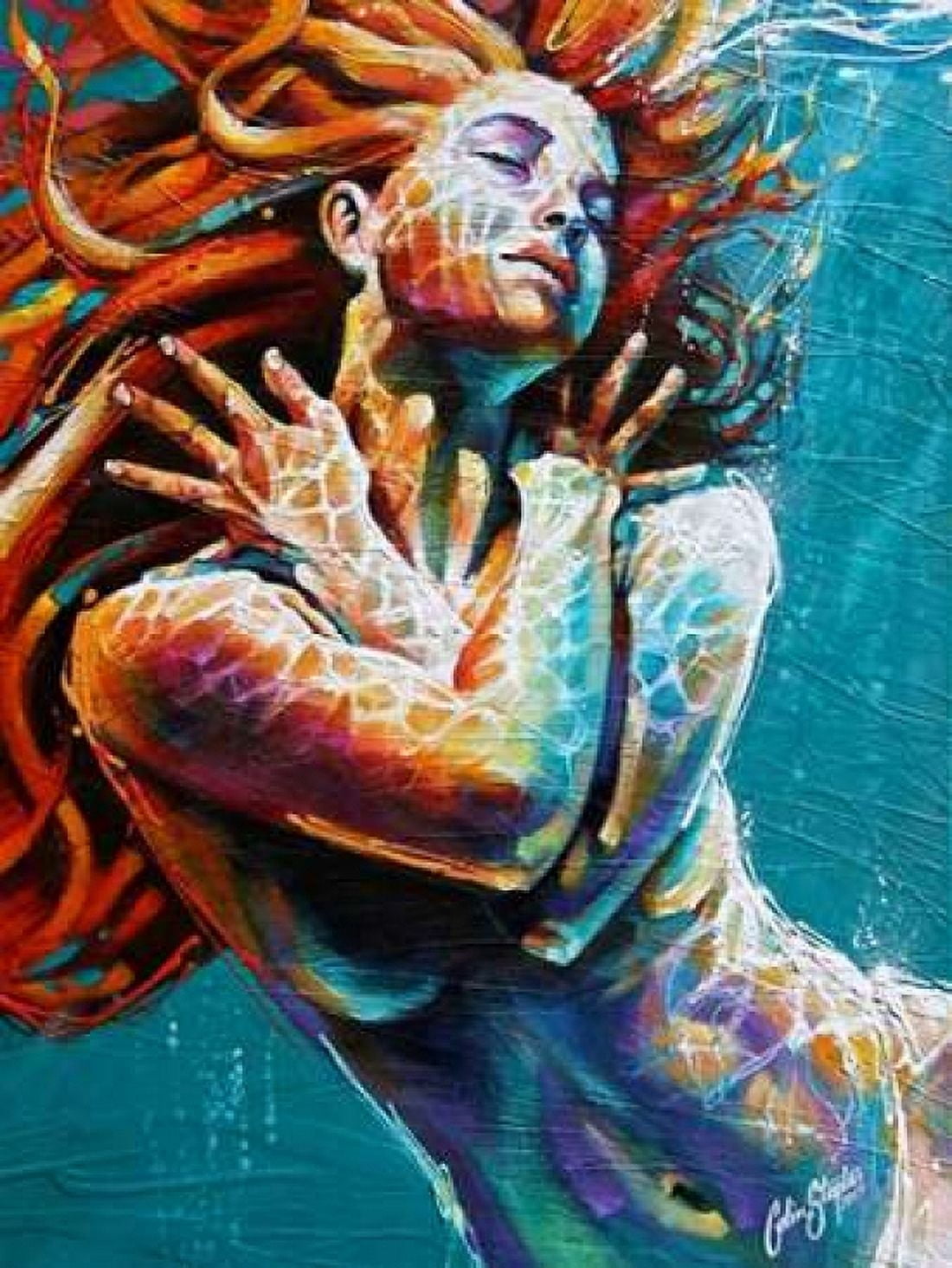 Floating in Color Canvas Art - Colin John Staples (18 x 24)