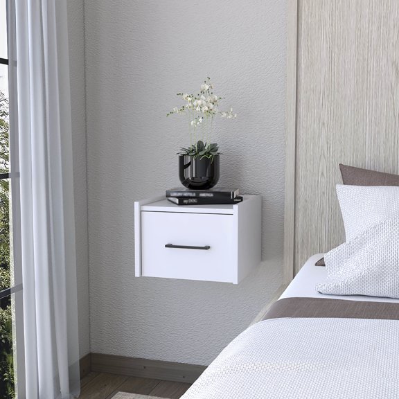 Floating style - Two-tiered storage - Bedroom storage needs - Frees up room