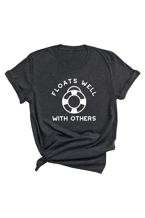 Floats Well With Others Funny River Tubing T-Shirt All size S-3XL