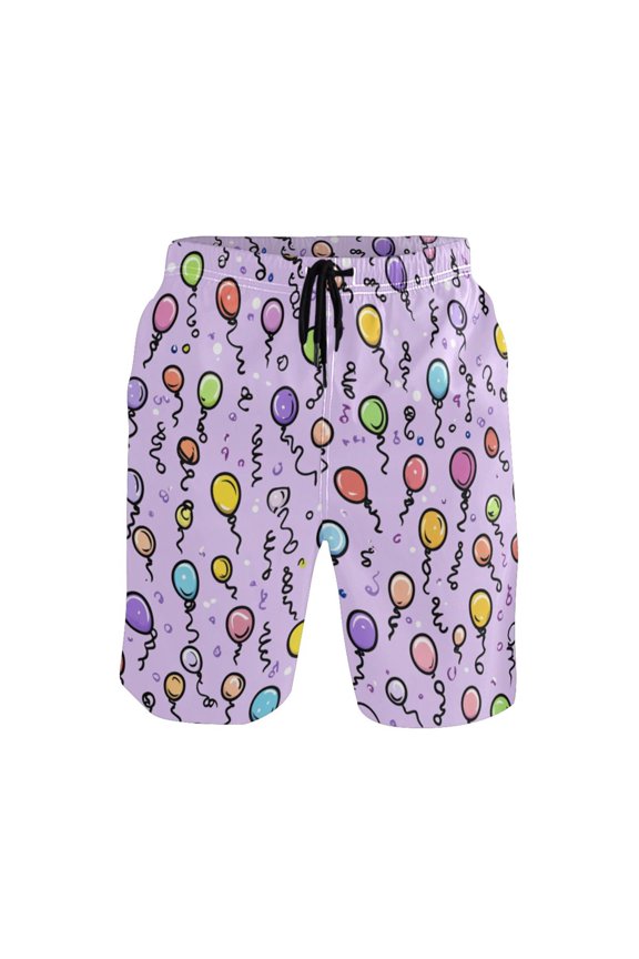 Floaty Balloons Mens Swim Trunks Quick Dry Board Shorts Breathable Fit Beach Shorts Swimwear