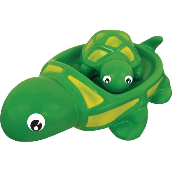 Floaty Families - Turtle by Deluxebase. Sea Turtle Floating Bath Toy Set with Mummy & Baby for Kids