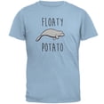 thumbnail image 1 of Floaty Potato Manatee Light Blue Adult T-Shirt - Small, 1 of 1