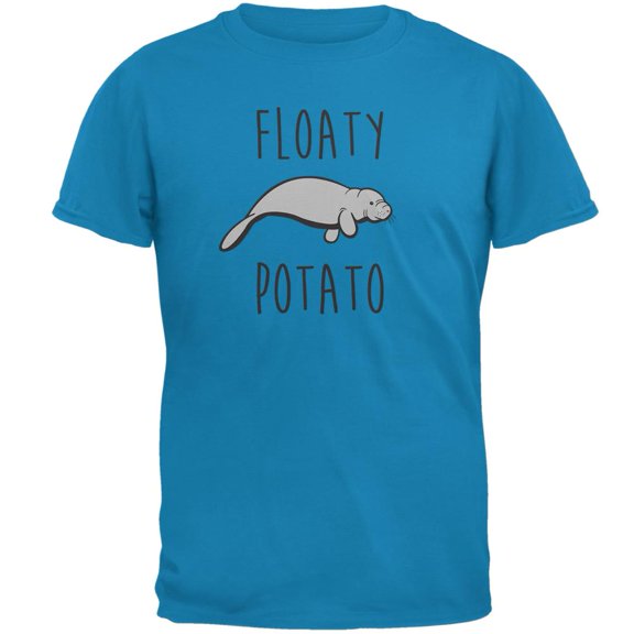 Floaty Potato Manatee Mens T Shirt Sapphire LG