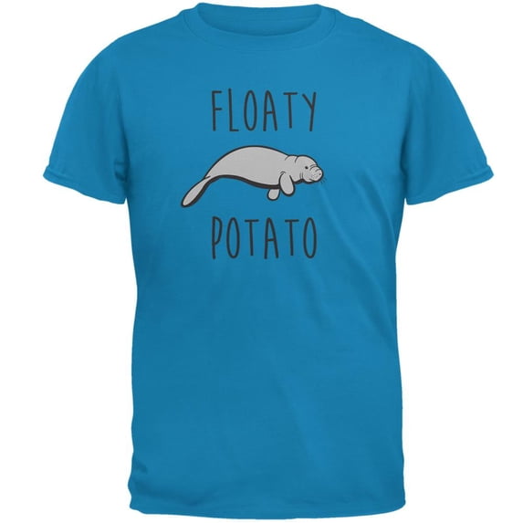 Floaty Potato Manatee Mens T Shirt Sapphire SM