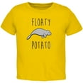 thumbnail image 1 of Floaty Potato Manatee Toddler T Shirt Yellow 3T, 1 of 1