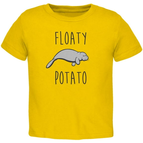 Floaty Potato Manatee Toddler T Shirt Yellow 3T