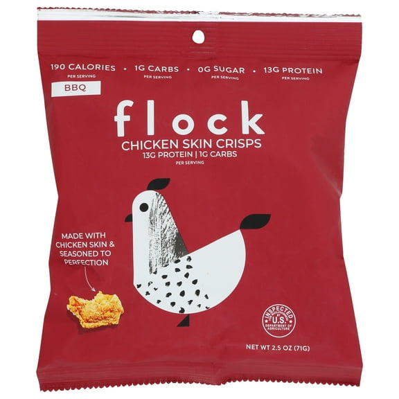 Flock Chicken Chips Chips Chicken Bbq 2.5 Ounce Pack Of 8
