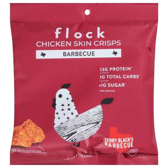 FLOCK - Barbecue Chicken Skin Crisps 2.5OZ ( Pack of 8)
