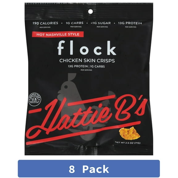 Flock Chicken Skin Chips Hattie 2.5 oz (Pack Of 8)