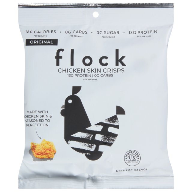 Flock Chips Chicken Skin Original Case of 82.5 OZ