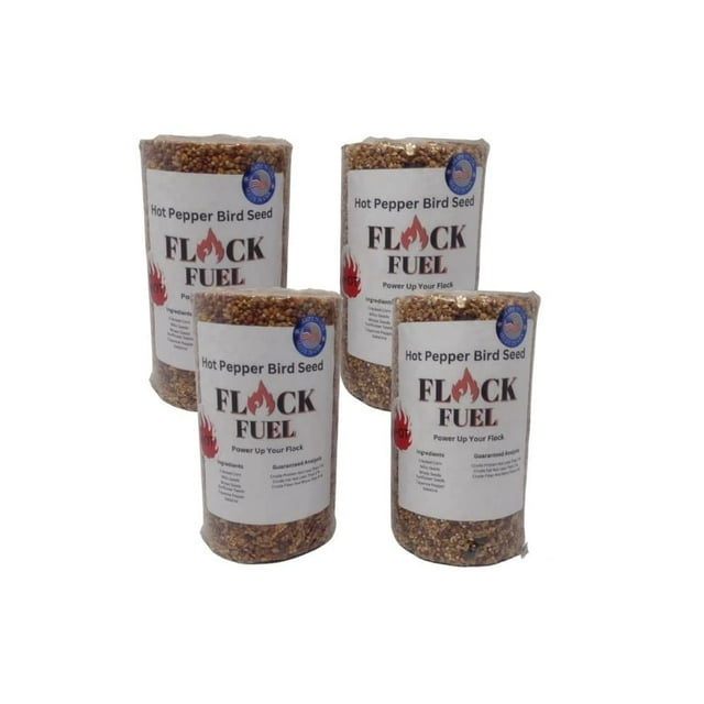 Flock Fuel Hot Pepper Wild Bird Seed Cylinders with Hole (4)