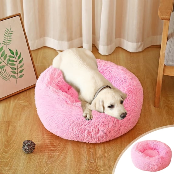 Flock Plush Pet Bed Deep Sleep Dog Cat Kennel Removable Washable Cover Anti-Slip Bottom Stain Resistant Odor Control Pet Cushion Mat For Dogs Pet Sleeping Supplies