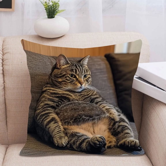 Flock Printing Animal Pattern Pillow Cover, 177"×177" Soft Accent Cushion Case for Living Room Sofa and Bedroom Decor,1 PC(C)