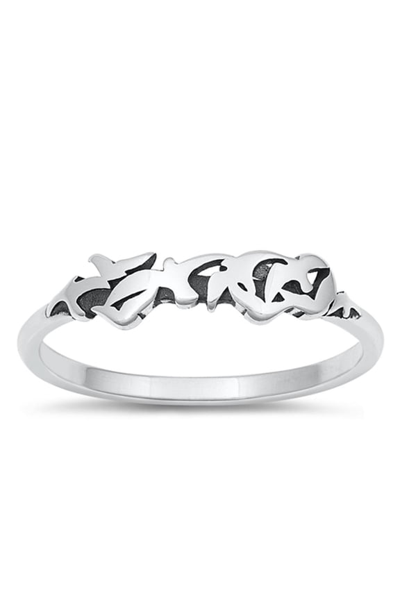Flock of Birds Dove Ring .925 Sterling Silver Band Jewelry Female Male Unisex Size 9