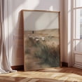 thumbnail image 1 of Flock of Sheep in Vintage Landscape English Countryside, Stretched Canvas 8x10in, 1 of 4