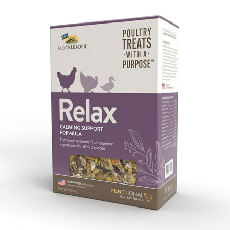 FlockLeader Poultry Treats with a Purpose Relax for Chickens, 1.5 Pound