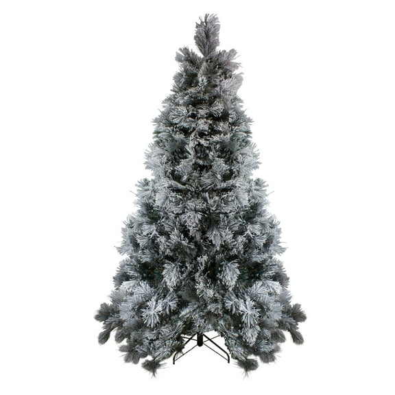 Flocked Black Spruce Artificial Christmas Tree - Unlit 7.5 Foot