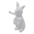 thumbnail image 1 of Easter Flocked Bunny Decor - White Pastel Bunny Figurine with Bow | Easter Spring Table Centerpiece for Home Office Party, 1 of 6
