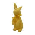 thumbnail image 1 of Flocked Bunny Easter Decorations Pastel Bunnies Figurines with Bow for Spring Easter Home Office Party Table Centerpiece Decoration,Yellow, 1 of 5