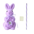 thumbnail image 1 of Flocked Bunny Figurines with Bowtie & Sunflower - 7.8" Easter Tabletop Decorations for Spring Centerpieces, Home Office, Lawn, and Garden Party Sculpture Decor, 1 of 5