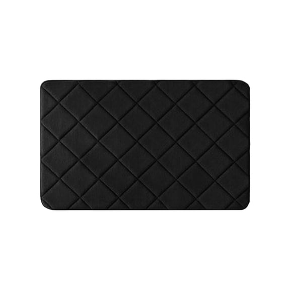 Flocked Carpet Absorbent Non-Slip Floor Checkered Mats Foot Mat for Living Room Bedroom Kitchen Bathroom and Shower Wash Rugs