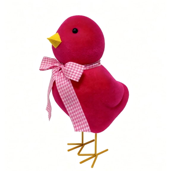 Flocked Chick with Bow by Ashland  - Easter Decoration for Home and Party