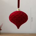 thumbnail image 1 of Flocked Christmas Ball Ornament Soft Textured Hanging Decoration For Tree Holiday Home Display Cozy Velvet Like Finish For Traditional Modern Designs , 1pcs, Red, 1 of 3