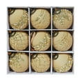 thumbnail image 1 of Flocked Christmas Ball Ornaments Set of Nine – Glitter Plastic Hanging Balls for Christmas Tree Decoration, Home and Office Decor, Weddings, Seasonal Displays, 1 of 6