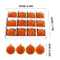 thumbnail image 1 of Flocked Christmas Ball Set Ornaments, 12PCS Vintage Christmas Plastic Ball Ornaments, Xmas Tree Hanging Decoration for Xmas Party Wedding Home Decor(Orange), 1 of 5