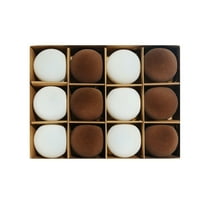 Flocked Christmas Balls 8cm 12PCS Velvet Ornaments Xmas Tree Decorations Hanging Balls Plastic Christmas Ornaments Holiday Decor Set of 12