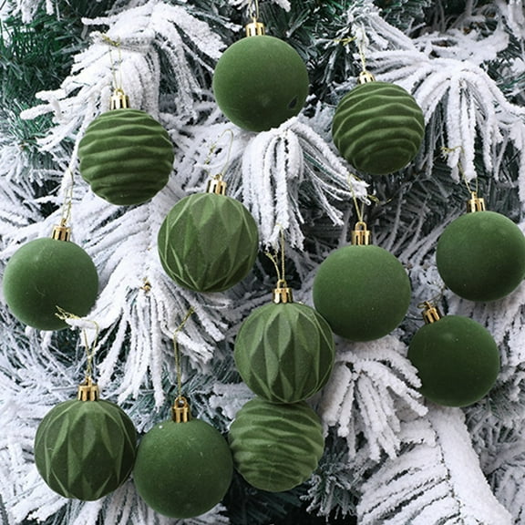 Flocked Christmas Balls Ornaments, Multi-Color Plush Holiday Decor for Christmas Tree and Mantel Display, Family Gathering Tabletop Decorations, Festive Window Hangings for Seasonal Home Sopatenor