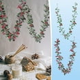 thumbnail image 1 of Flocked Christmas Garland Christmas Simulation Red Fruit Rattan Home Decoration Artificial Fake Leaf Wall Hanging Flowers Rattan Indoor Layout, 1 of 9