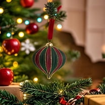 Flocked Christmas Hanging Ornaments - Soft Flocking Tree Pendants, Festive Decor for Window, Home & Party, Whimsical Accents That Boost Christmas Warm Vibe