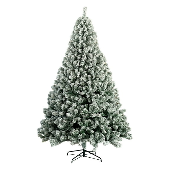 Flocked Christmas Tree 4Ft Snow Covered Artificial Xmas Tree With Metal Hinges Full Branches For Home Decor Ins Style Holiday Party Office Decor Pvc Material