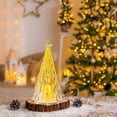 thumbnail image 1 of Flocked Christmas Trees, Christmas Decorations Desktop Ornaments Glowing Christmas Trees Small Night Lights Children's Gifts Christmas Decorations Props Mini Christmas Trees, 1 of 6