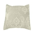 thumbnail image 1 of Flocked Damask Decorative Throw Pillow/Sham Cushion Cover Ivory on Ivory, 1 of 2
