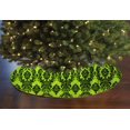thumbnail image 1 of Flocked Damask Pattern Tree Skirt Christmas Decoration 56" Round, 1 of 2