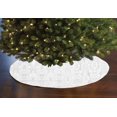 thumbnail image 1 of Flocked Damask Pattern Tree Skirt Christmas Decoration 56" Round, 1 of 2