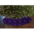 thumbnail image 1 of Flocked Damask Pattern Tree Skirt Christmas Decoration 56" Round, 1 of 2