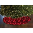 thumbnail image 1 of Flocked Damask Pattern Tree Skirt Christmas Decoration 56" Round, 1 of 2