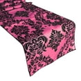 thumbnail image 1 of Flocked Damask Table Runner Fuchsia, 1 of 1