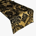 thumbnail image 1 of Flocked Damask Table Runner Gold, 1 of 1