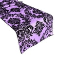 thumbnail image 1 of Flocked Damask Table Runner Lavender, 1 of 1
