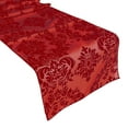 thumbnail image 1 of Flocked Damask Table Runner Red on Red, 1 of 1