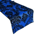 thumbnail image 1 of Flocked Damask Table Runner Royal Blue, 1 of 1